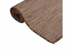 Alfombra de exterior de tejido plano 140x200 cm Marrón^ Discount