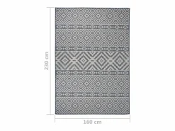 Alfombra de exterior de tejido plano rayas es 160x230 cm^Clicnbuy New