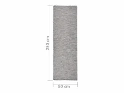 Clicnbuy Alfombra de exterior de tejido plano marrón y azul 80x250 cm Negro Outlet