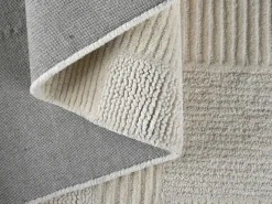OZAIA Alfombra De Salón|Alfombra de lana 100% con relieve hecha a mano - 160 x 230 cm - 1800g/m2 - - AURORA