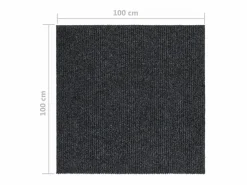 Clicnbuy Alfombra de pasillo atrapa suciedad 100x100 cm Gris antracita New