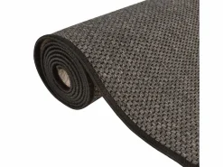 Alfombra de pasillo con aspecto de sisal color antracita 50x300 cm^ Outlet