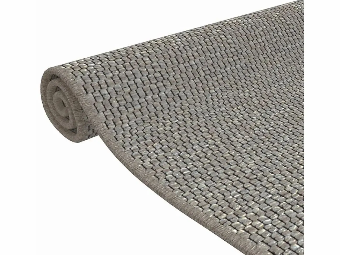 Clicnbuy Alfombra De Pasillo|Alfombra de pasillo con aspecto de sisal plateada 80x150 cm