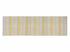 Miliboo Alfombra de pasillo de algodón y beige 60 x 200 cm CABOURG Amarillo New