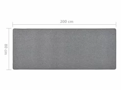 Clicnbuy Alfombra de pasillo oscuro 80x200 cm Gris Outlet
