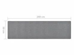 Clicnbuy Alfombra de pasillo oscuro 50x200 cm Gris Online
