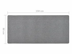 Clicnbuy Alfombra de pasillo oscuro 80x150 cm Gris Hot