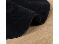 Alfombra de pelo corto OVIEDO negra Ø 120 cm Negro Best