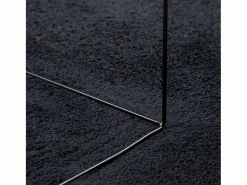 Alfombra de pelo corto OVIEDO negra Ø 120 cm Negro Best