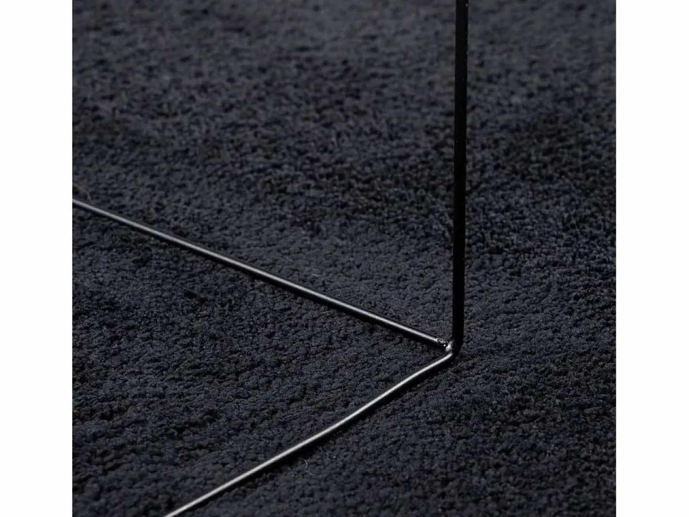 Alfombra de pelo corto OVIEDO negra Ø 120 cm Negro Best