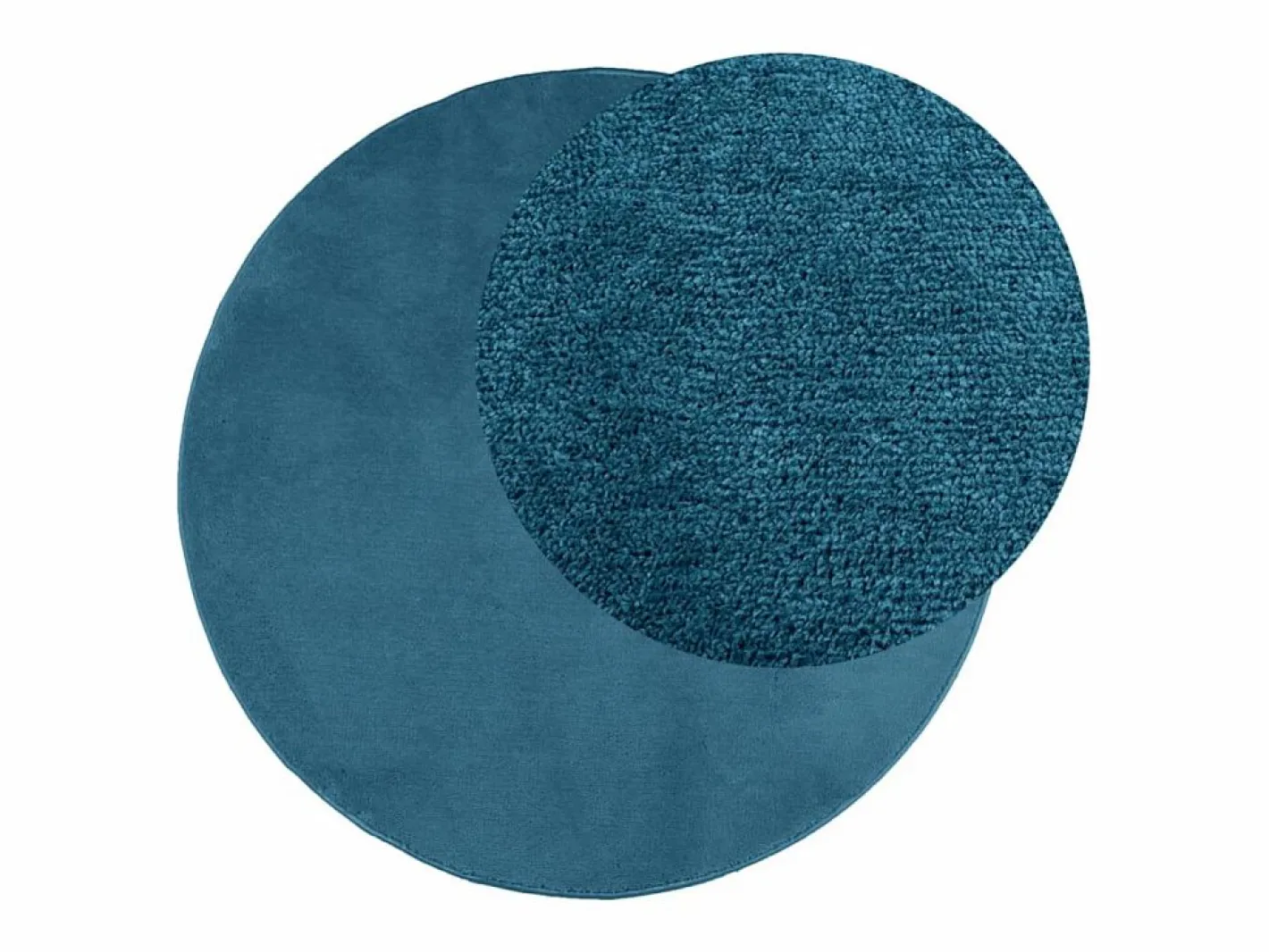 Alfombra de pelo corto OVIEDO turquesa Ø 160 cm Azul