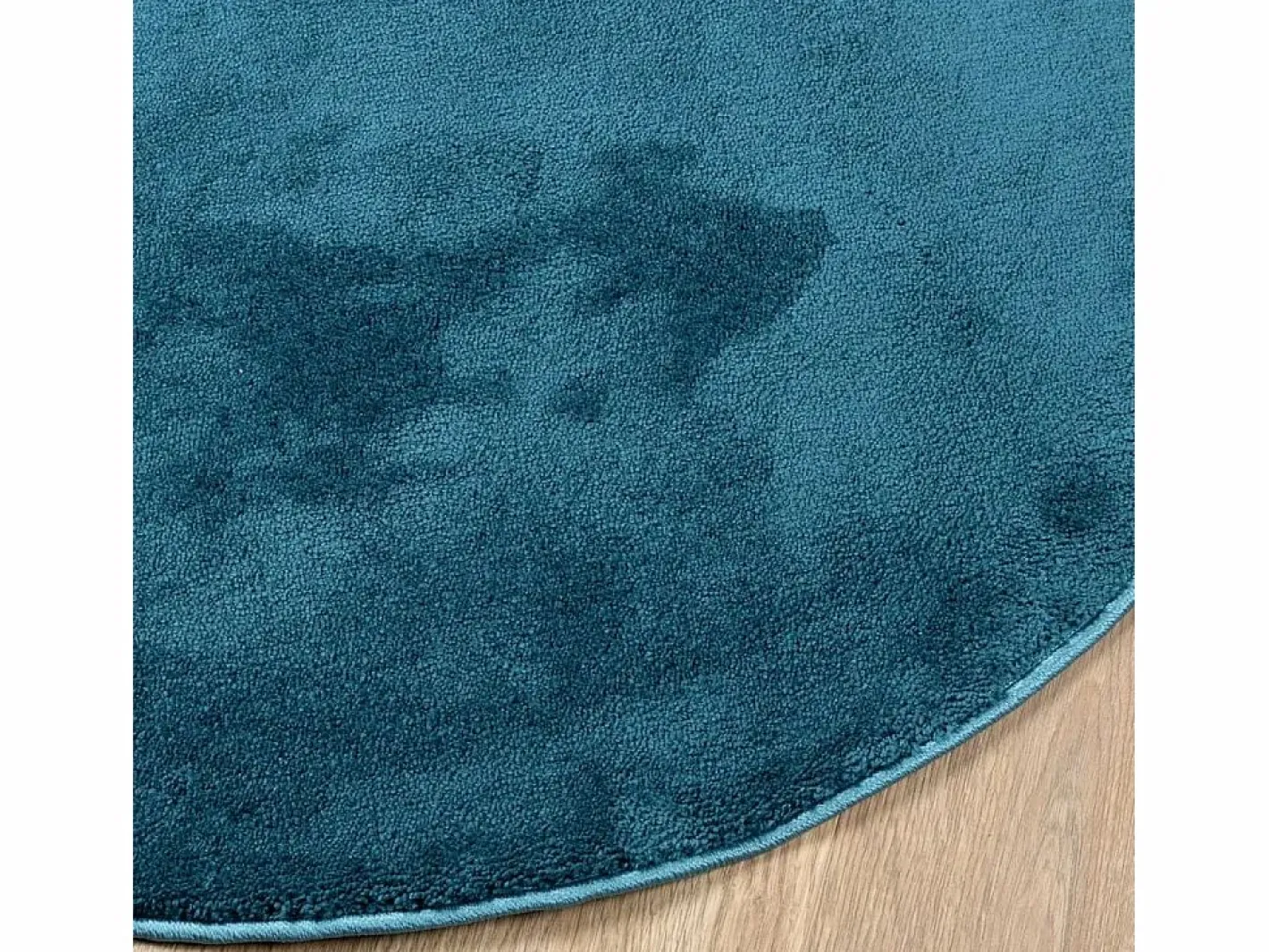 Alfombra de pelo corto OVIEDO turquesa Ø 160 cm Azul