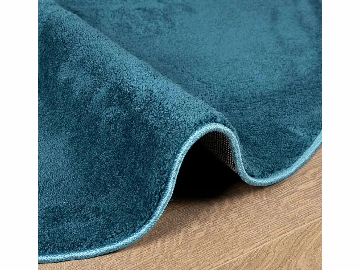 Alfombra de pelo corto OVIEDO turquesa Ø 160 cm Azul