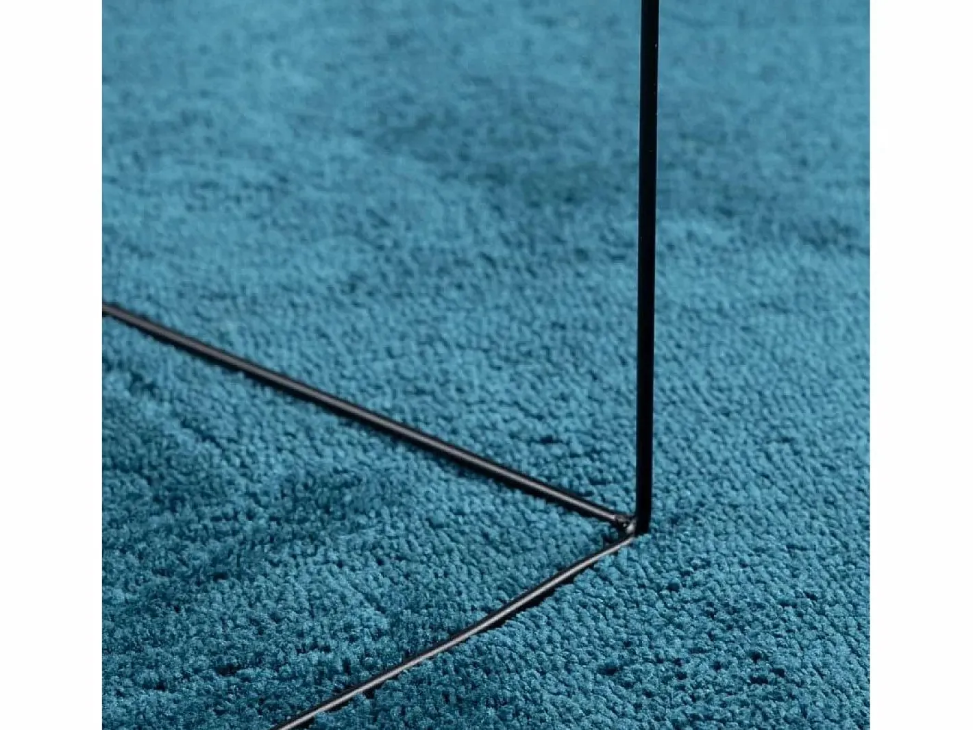Alfombra de pelo corto OVIEDO turquesa Ø 160 cm Azul