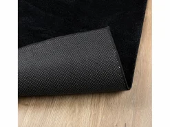 Alfombra de pelo corto OVIEDO negra 120x120 cm^ Online