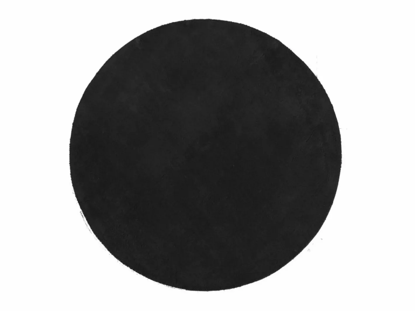 Alfombra de pelo corto suave lavable HUARTE Ø 80 cm ES23627^ Outlet