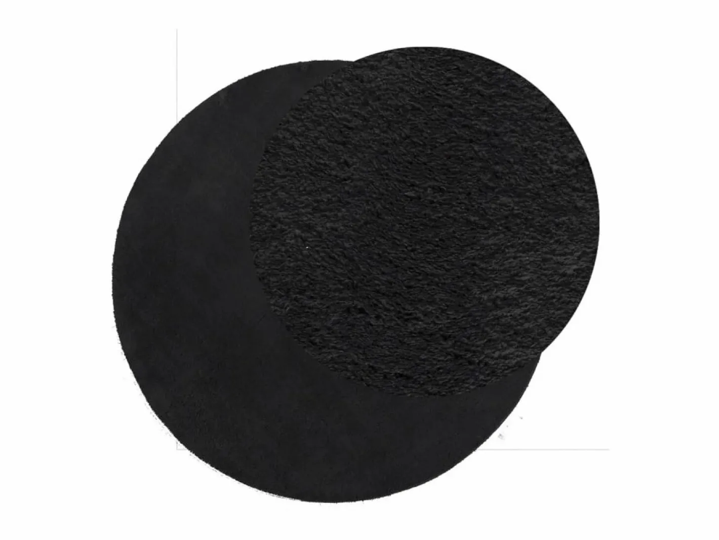 Alfombra de pelo corto suave lavable HUARTE Ø 80 cm ES23627^ Outlet