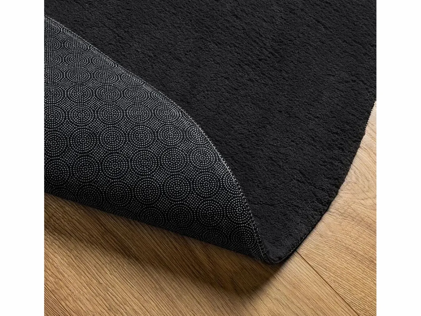 Alfombra de pelo corto suave lavable HUARTE Ø 80 cm ES23627^ Outlet