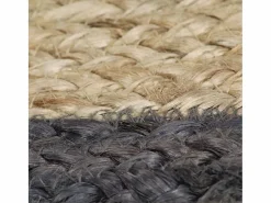 Alfombra De Cocina|Alfombra De Cocina|Alfombra de yute hecha a mano con borde oscuro 150 cm