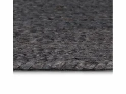 Alfombra de yute hecha a mano redonda de 210 cm en oscuro^ Clearance