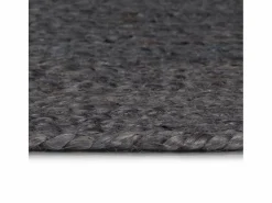Alfombra de yute hecha a mano redonda de 90 cm oscuro^ New