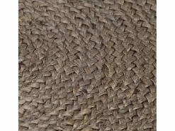 Clicnbuy Alfombra de yute tejida a mano redonda 150 cm Gris New