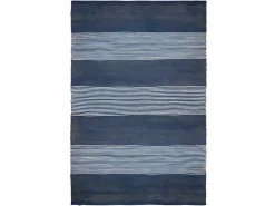 OZAIA Alfombra de yute tejida a mano KOCHI - 200 x 290 cm - Azul marino y blanco Gris / Azul Online