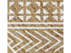 Alfombra de yute tejida a mano con estampado 90 cm ES69136 Blanco Online