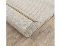 the carpet Alfombra Elisa Diseño Geométrico, , 120 cm, Redondo Beige Sale