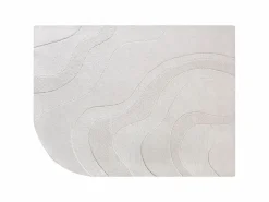 OZAIA Alfombra De Salón|Alfombra en relieve de lana 100% hecha a mano con borde redondeado, 160 x 230, , VELORIA