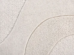OZAIA Alfombra De Salón|Alfombra en relieve de lana 100% hecha a mano con borde redondeado, 160 x 230, , VELORIA