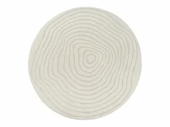 the carpet Alfombra Everest 3D moderna - - 200 cm Redonda Crema Discount