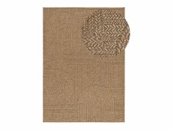 Alfombra De Exterior|Alfombra exterior - geométrico efecto yute - natural - 160 x 230 cm - ACRA