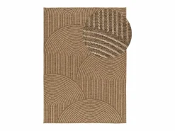 Alfombra exterior - geométrico efecto yute - natural - 120 x 170 cm - ACRA^ Sale