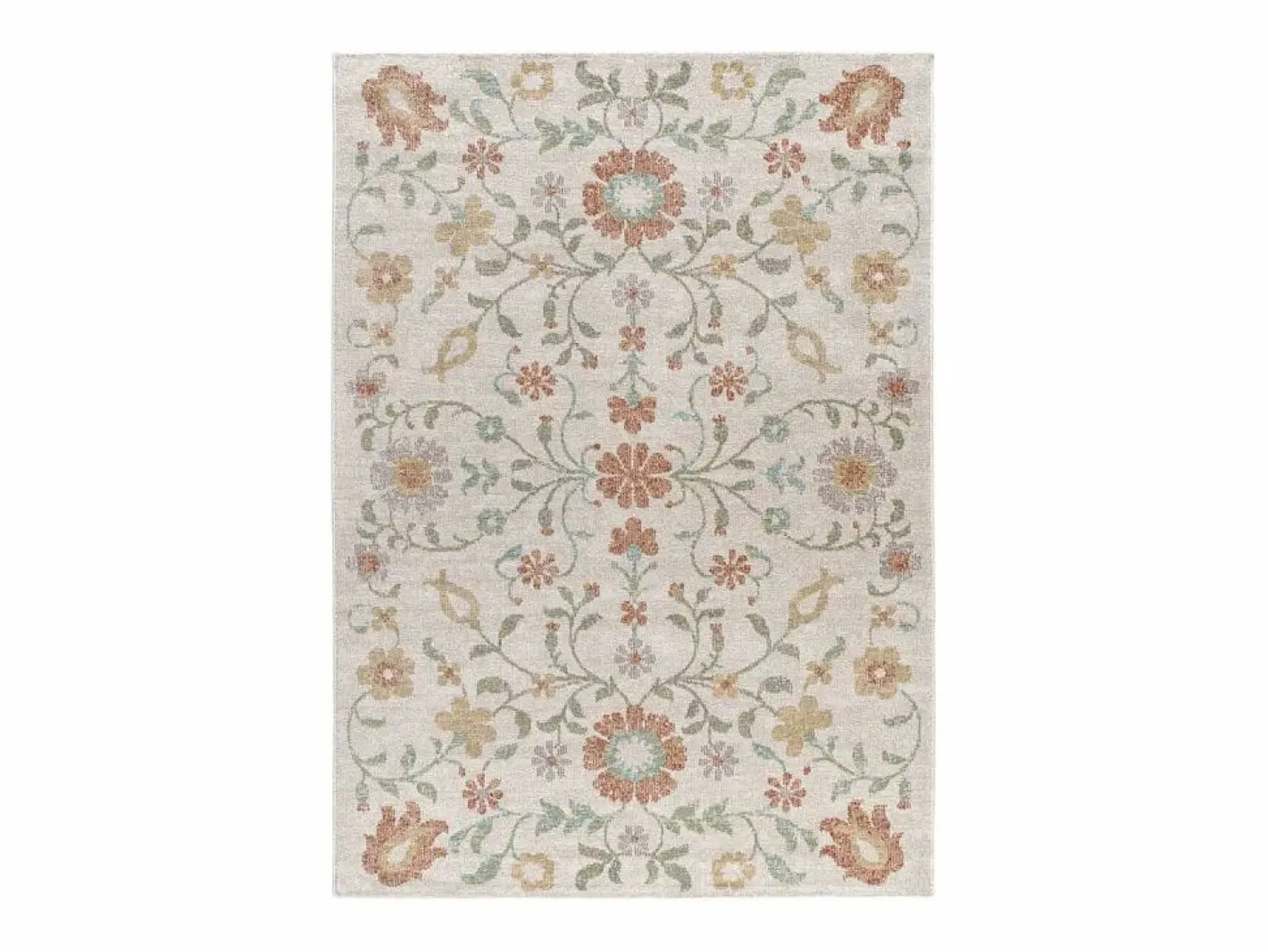 Alfombra exterior - motivos florales - - 80 x 150 cm - SAMARA Beige / Multicolor Online