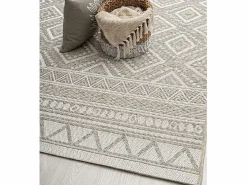 the carpet Alfombra De Exterior|Decoración De Jardín|Alfombra Exterior Interior diseño moderno - Beige - 240 x 340 cm - CALGARY