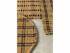 Alfombra fibra de coco 180 cm dia Marru00f3n