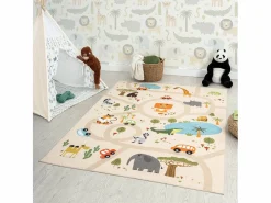 the carpet Alfombra Infantil|Alfombra Happy Life Juego Safari - - 240x340 cm
