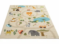 the carpet Alfombra Infantil|Alfombra Happy Life Juego Safari - - 240x340 cm