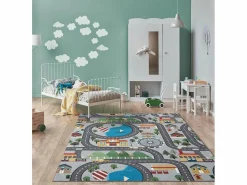 the carpet Alfombra Happy Life Juego - - 140x200 cm Gris Hot
