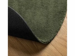 Alfombra HUARTE de pelo corto suave y lavable, bosque, Ø 80 cm^