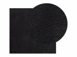 Alfombra HUARTE de pelo corto suave y lavable negra 120x120 cm^ New