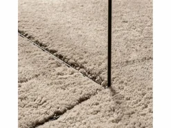 Alfombra HUARTE de pelo corto suave y lavable arena 240x240 cm^