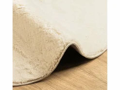 Alfombra De Cocina|Alfombra De Cocina|Alfombra HUARTE de pelo corto suave y lavable color crema Ø 120 cm