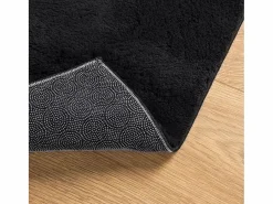 Alfombra HUARTE de pelo corto suave y lavable negra 200x200 cm^ Best