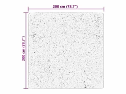 Alfombra HUARTE de pelo corto suave y lavable negra 200x200 cm^ Best