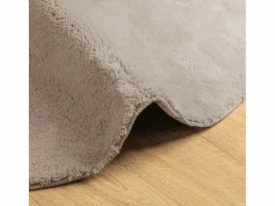 Alfombra HUARTE de pelo corto suave y lavable, color arena, Ø 120 cm^ Outlet