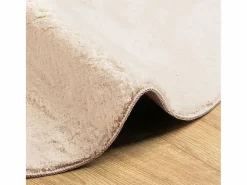 Alfombra HUARTE de pelo corto suave y lavable en color , Ø 120 cm Beige Outlet