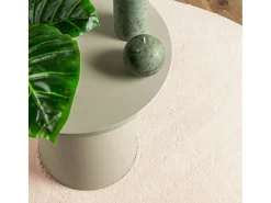 Alfombra HUARTE de pelo corto suave y lavable en color , Ø 120 cm Beige Outlet