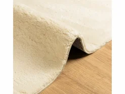 Alfombra HUARTE de pelo corto suave y lavable color crema 240x340 cm Blanco Best